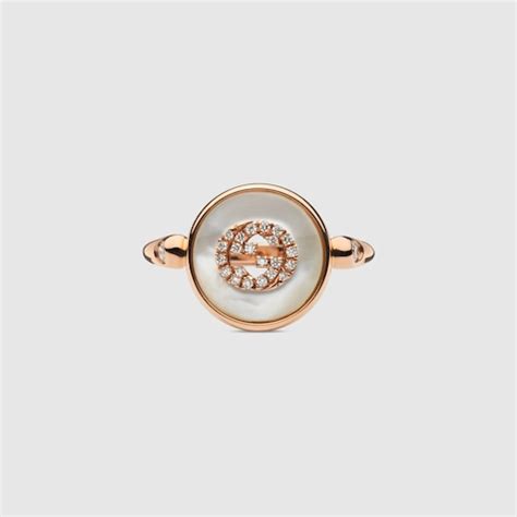 Gucci Interlocking 18k diamond ring in 18k rose gold 